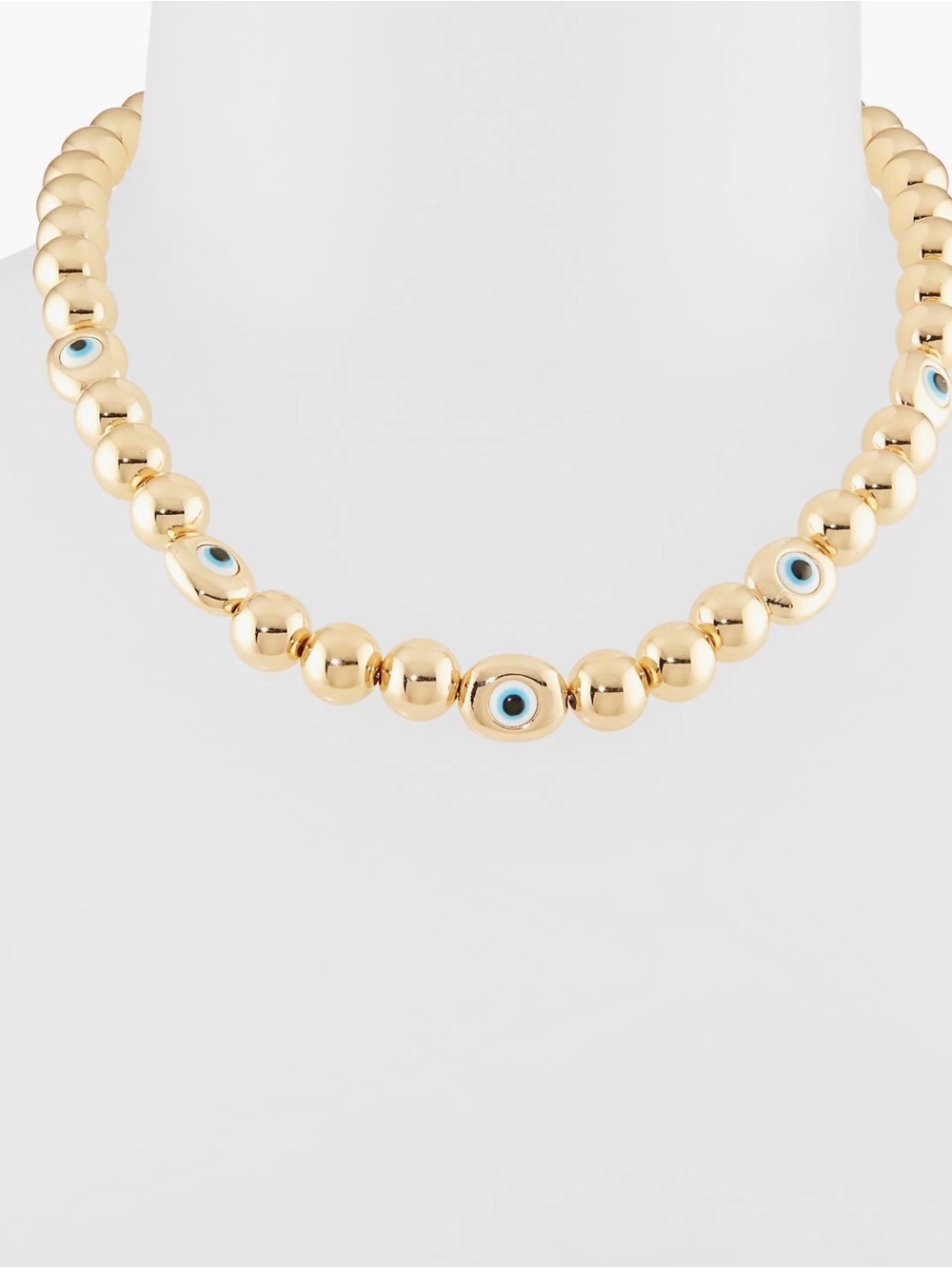 NWOT BAUBLEBAR Evil Eye Gold Beaded Necklace